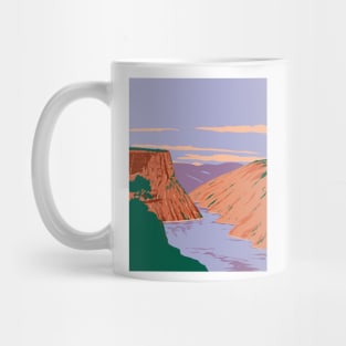 Flaming Gorge National Recreation Area in Wyoming and Utah USA WPA Art Poster Mug